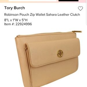 New Tory Burch Robinson Sahara Clutch